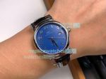 Copy IWC Portofino Watch Stainless Steel Case Blue Dial 41mm leather